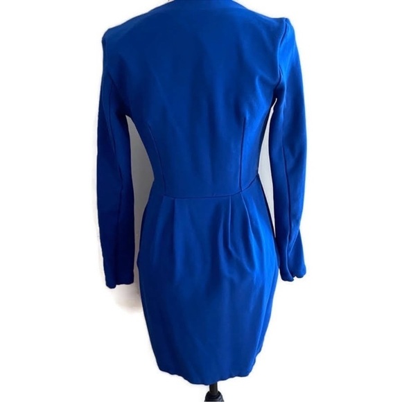 NWOT French Connection Electric Blue Long Sleeve Polyester Blend Dress Size 4 - Picture 3 of 10